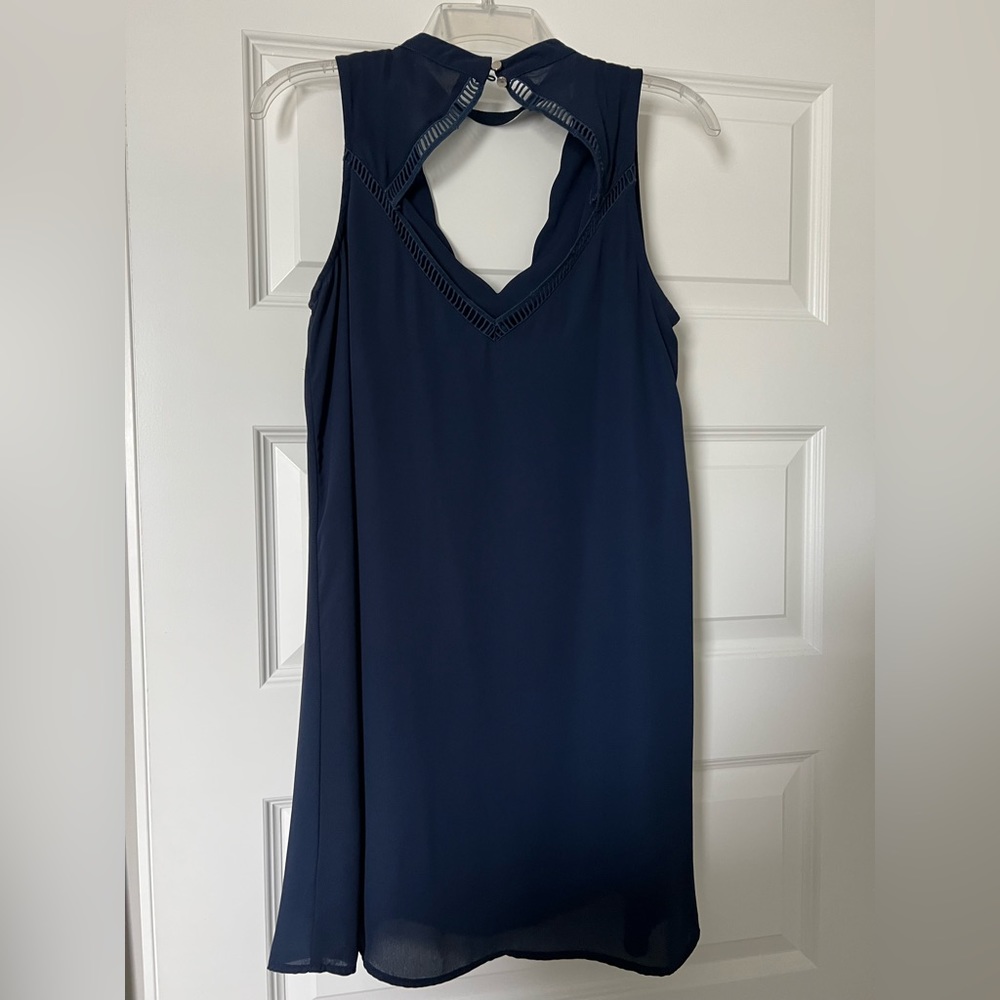 Navy sleeveless dress